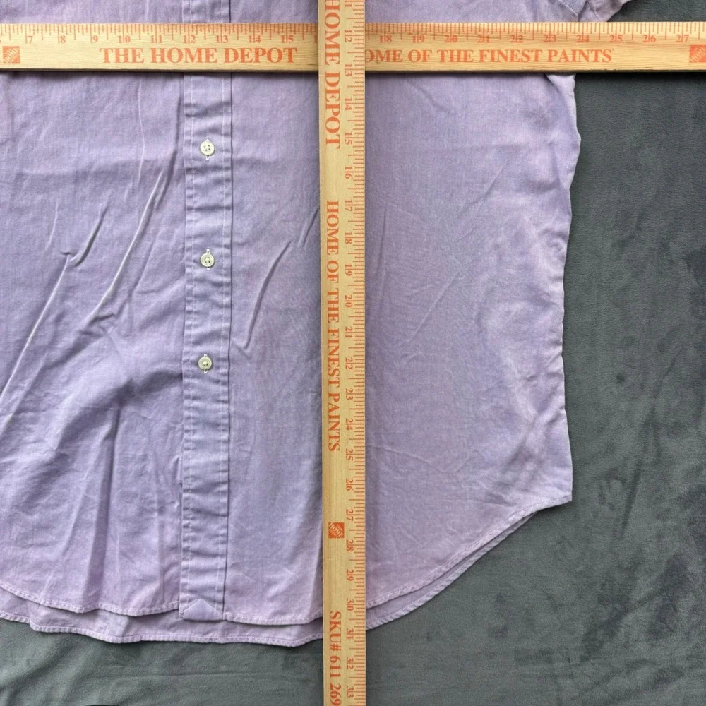 Polo Ralph Lauren Andrew Shirt Mens 16.5 32/33 Purple Cotton Button Down Faded
